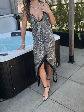 POP Saint Barth Sheer Maxi Dress ✨ Animal Print Resort Cover-Up